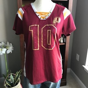 NFL BLING Team Redskins Jersey Top Size Large - EUC